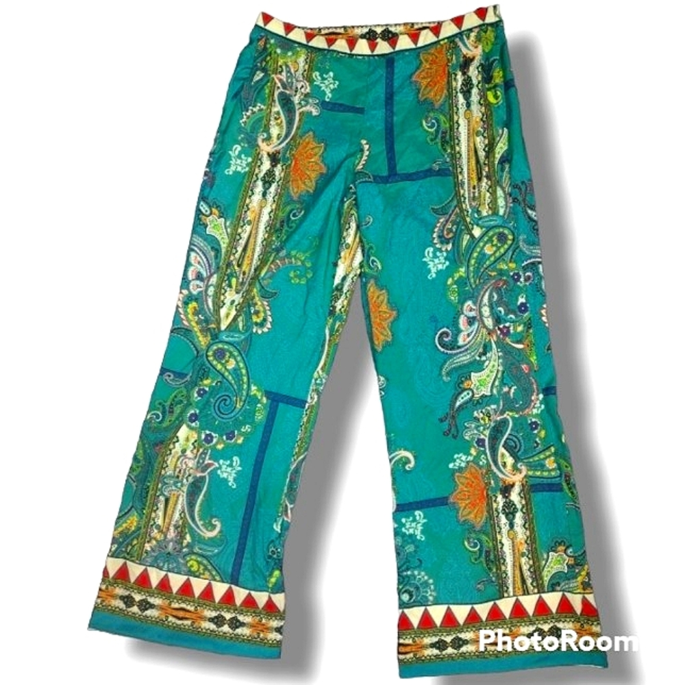 eci New York Women's Boho Multicolor Palazzo Pants